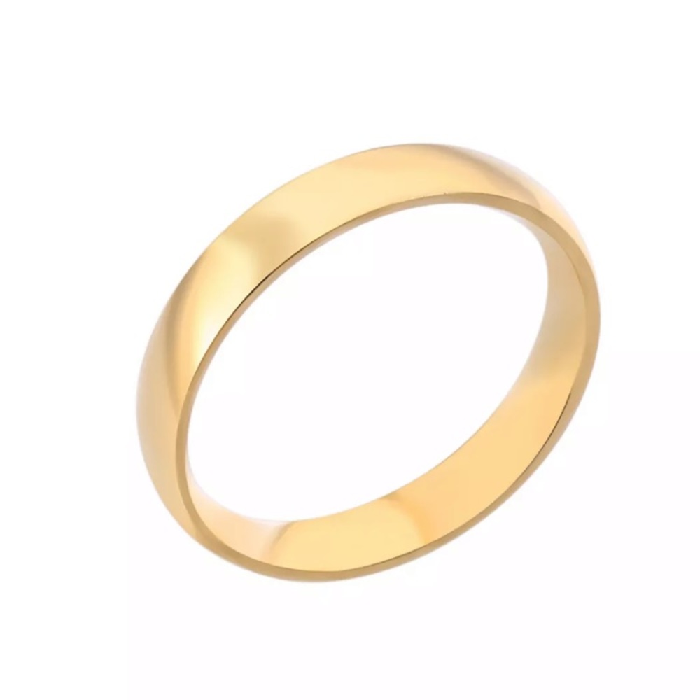Gold‎ Ring Band Made From High Quality Solid Gold Titanium With A 4mm Width~ New - Picture 6 of 7